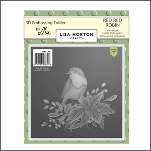 Red Red Robin 6x6 Embossing Folder and Die LHCEF159
