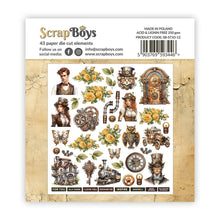 Load image into Gallery viewer, Steam Punk Journey Double Sided Die Cut Elements Scrap Boys