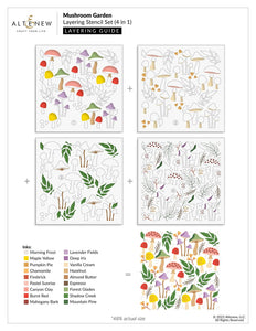 Mushroom Garden Layering Stencil Set ALT8123 Altenew