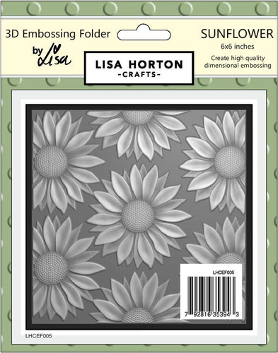 Sunflower 6x6” 3D Embossing Folder Lisa Horton LHCEF005