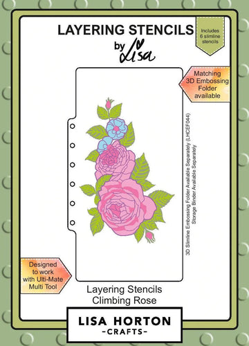 Climbing Rose Layering Stencils Lisa Horton LHCAS020
