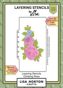 Climbing Rose Layering Stencils Lisa Horton LHCAS020