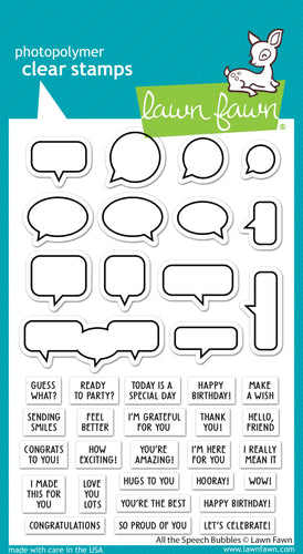 All the Speech Bubbles Stamps Lawn Fawn LF3359