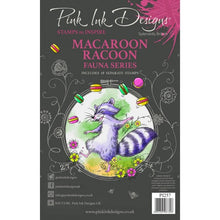 Load image into Gallery viewer, Macaroon Racoon Pink Ink Design PI257