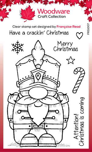 Nutcracker Gnome 4x6 Clear Stamp Set Woodware FRS1007