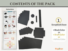 Load image into Gallery viewer, Expanding Folio - BLACK BLANK CrafTreat CAB022