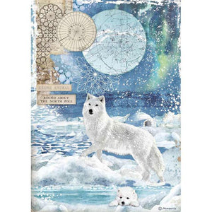 Arctic Wolf Decoupage Paper A4