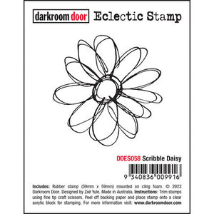 Scribble Daisy Darkroom Door Eclectic Stamp