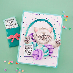 Kitty Hugs Faces and Sentiments Clear Stamp Set Stampendous