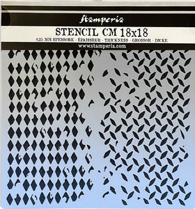 Around the World Textures 18 cm x 18 cm Stencil Stamperia KSTDQ-82