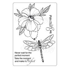 Load image into Gallery viewer, Dragonfly Blooms A5 Stamp