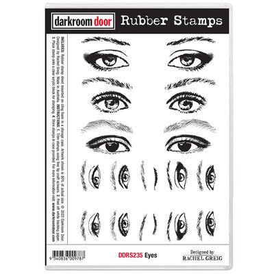 Eyes Rubber Stamp Set Darkroom Door