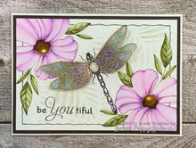 Load image into Gallery viewer, Dragonfly Blooms A5 Stamp