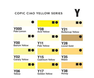 Copic Ciao - Yellow Shades
