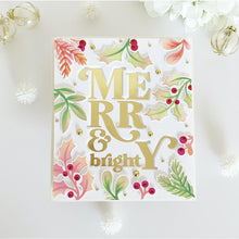 Load image into Gallery viewer, Merry &amp; Bright Hot Foil Plate 175322 by Pinkfresh Studio
