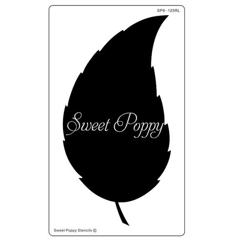 Rose Leaf Aperture Sweet Poppy Metal Stencil SP6-125RL