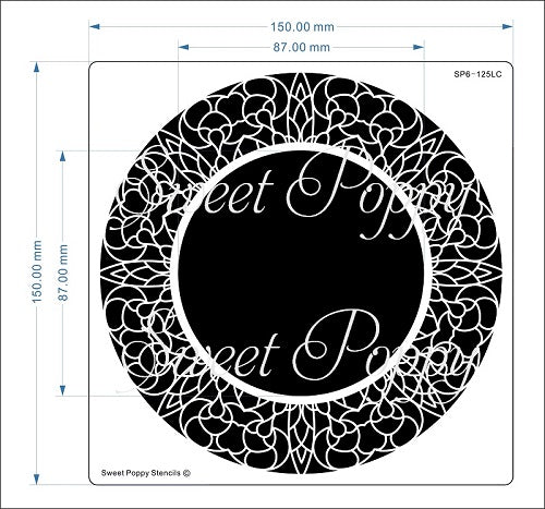 Circle Lace Metal Stencil Sweet Poppy SP6-115LC