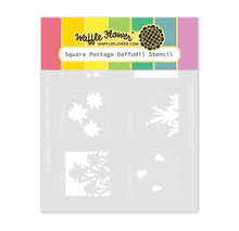 Load image into Gallery viewer, Square Postage Daffodil Stencil Waffle Flower 422439