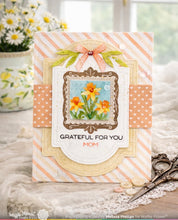 Load image into Gallery viewer, Square Postage Daffodil Stencil Waffle Flower 422439