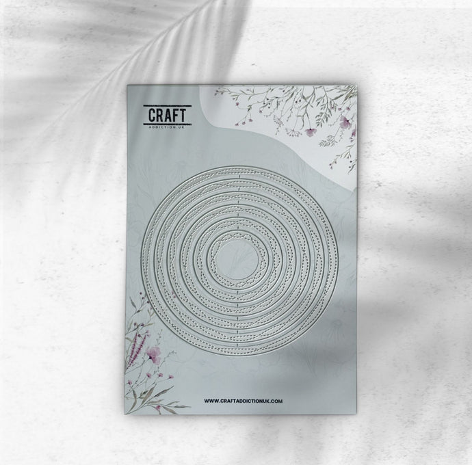 Double Stitched Wavy Circles CraftAddictionUK