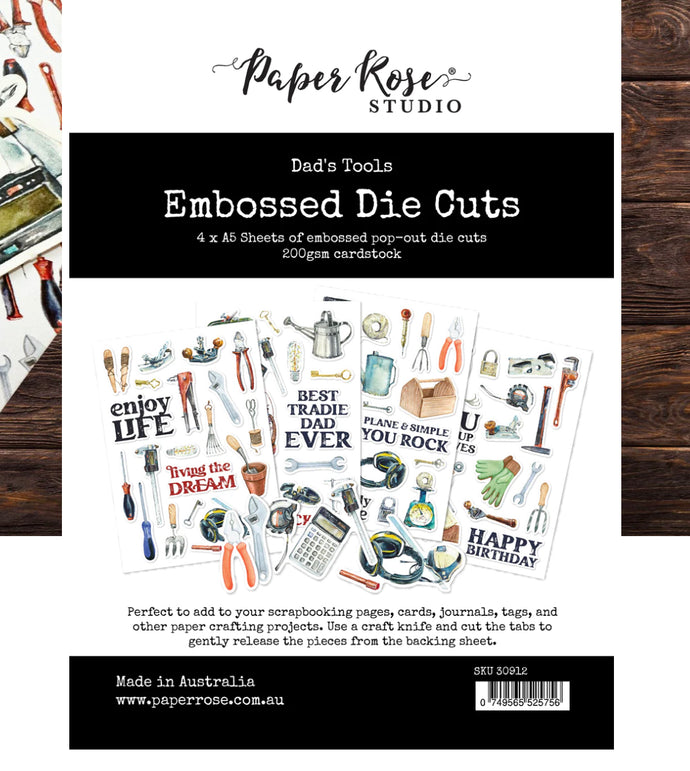 Dad’s Tools Embossed Die Cuts 30912 Paper Rose