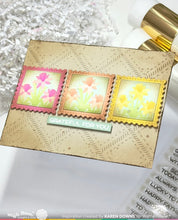 Load image into Gallery viewer, Square Postage Die Waffle Flower 422438