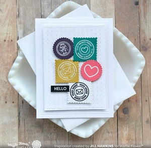 Postage Collage A7 Die 421584 Waffle Flower