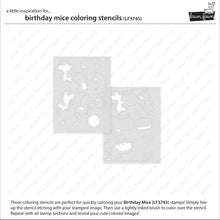 Load image into Gallery viewer, Birthday Mice Stencils Lawn Fawn LF3745