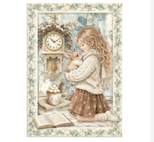 Load image into Gallery viewer, White Christmas A6 Rice Paper Pack Stamperia DFSA6X10