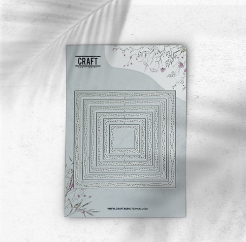 Double Stitched Wavy Squares CraftAddictionUK