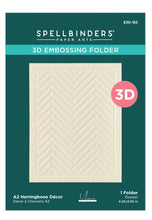Load image into Gallery viewer, Herringbone Decor A2 Embossing Folder Spellbinders E3D-183