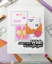 Load image into Gallery viewer, Miniature Postage Collage Die-n-Stencil Waffle Flower 422005