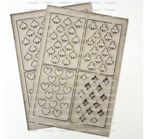 Playing Cards Chipboard x 2 Sheets IndigoBlu