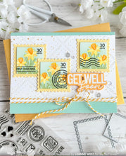 Load image into Gallery viewer, Square Postage Die Waffle Flower 422438