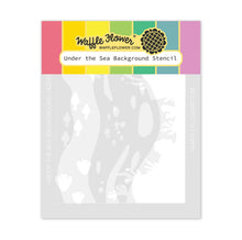 Load image into Gallery viewer, Under the Sea Background Stencil Waffle Flower 422425