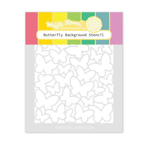 Butterfly Background Stencil 421730 Waffle Flower