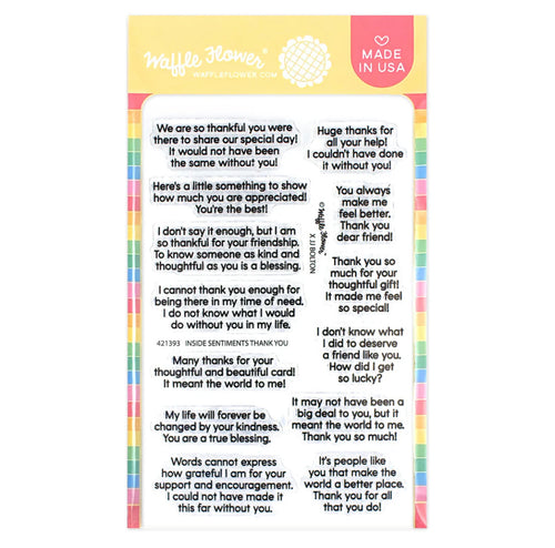 Inside Sentiments Thank You Stamp Set 421391 Waffle Flower