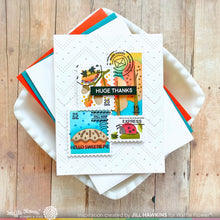 Load image into Gallery viewer, Postage Collage Fall Stencil 421553 Waffle Flower