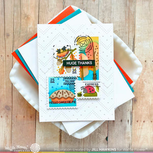 Postage Collage Fall Stencil 421553 Waffle Flower