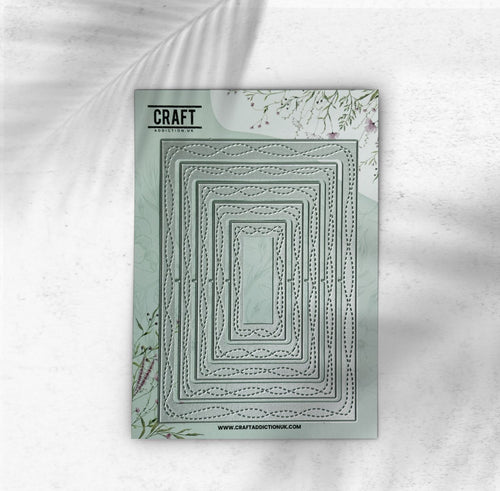 Double Stitched Wavy Rectangles CraftAddictionUK