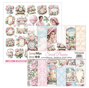 Sweet Peonies 12x12” Paper Pack ScrapBoys SB-SWPE-08