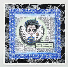 Load image into Gallery viewer, Spooky Boy A6 Red Rubber Stamp IndigoBlu