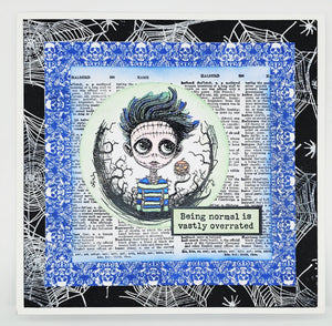 Spooky Boy A6 Red Rubber Stamp IndigoBlu