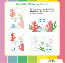 Load image into Gallery viewer, Coral Reef Colouring Stencils Waffle Flower 422426