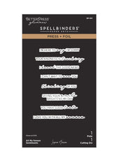 Load image into Gallery viewer, All My Senses Sentiments Press &amp; Foil Spellbinders BP-341