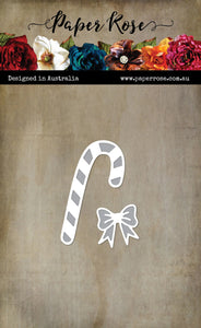 Candy Cane with Bow Add On Cutting Die Paper Rose 32496