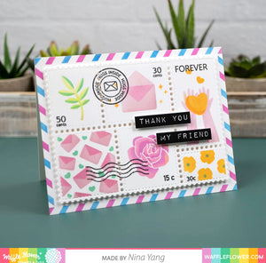 Postal Collage Everyday Stencil 421394 Waffle Flower