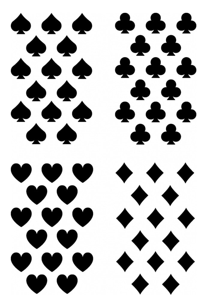 Suits You Deck of Cards 5”x8” Stencil Alice Indigoblu