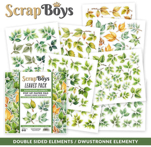Leaves Pack 6x6” Fussy Cutting Pop Up Paper Pad Scrapboys SB-LEPA-01