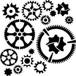 Cogs and Gears Stencil 6x6” IndigoBlu